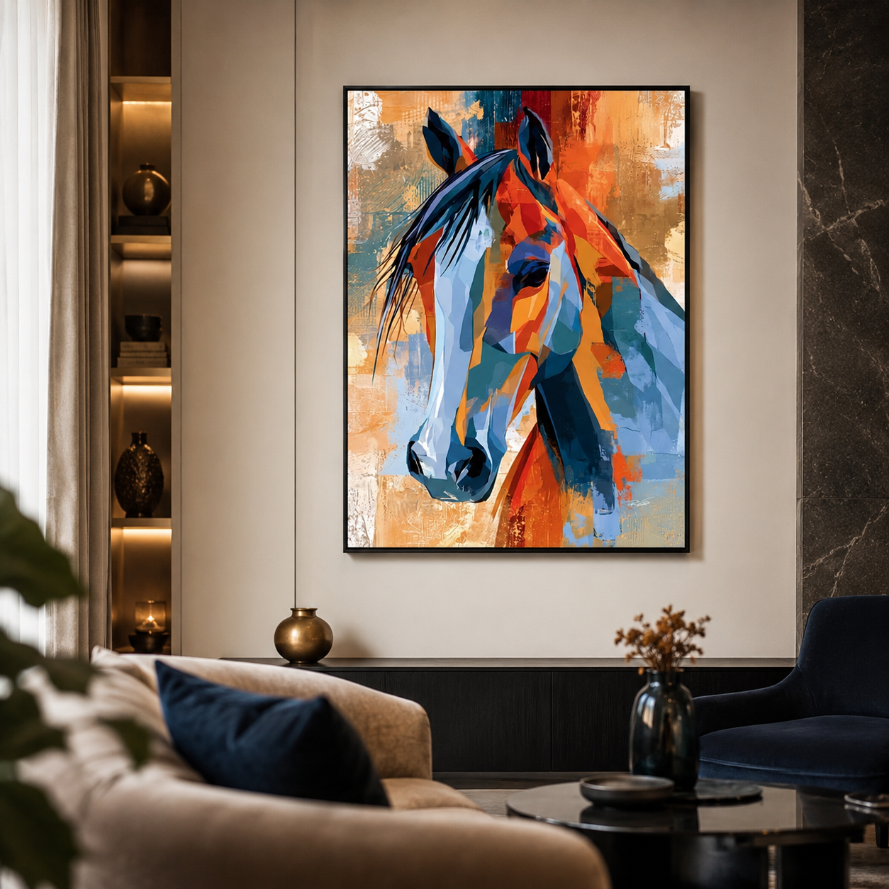 Quadro Cavalo Abstrato