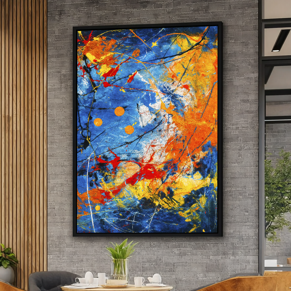 Quadro Abstrato Contemporâneo Azul