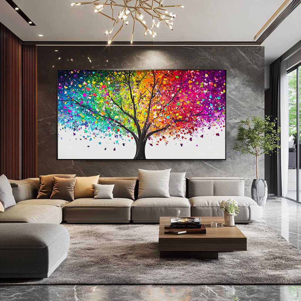 Quadro Arvore Colorida Ii