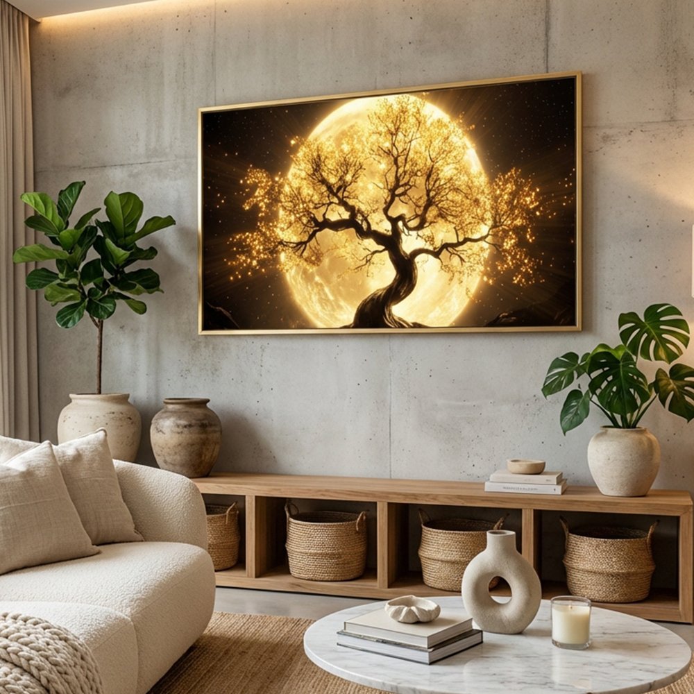 Quadro Arvore E Luar