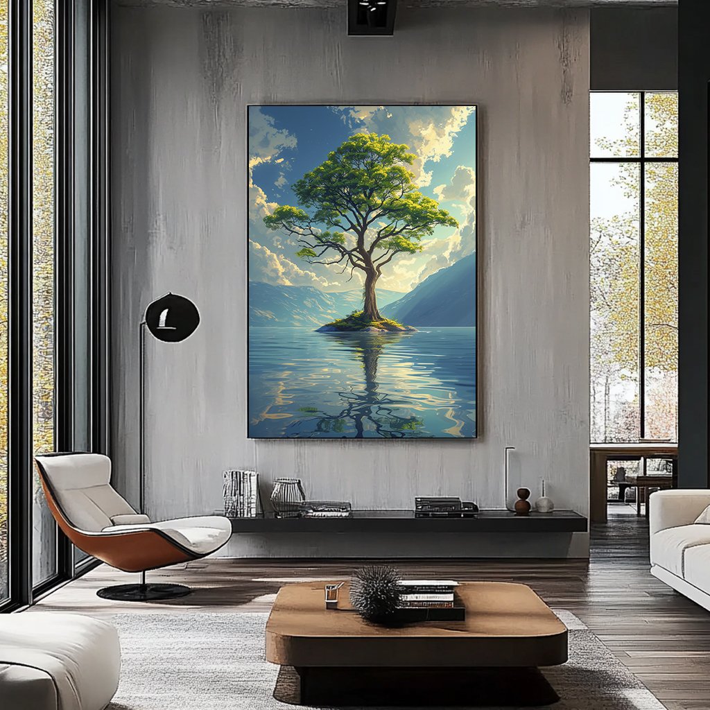Quadro Arvore E Mar