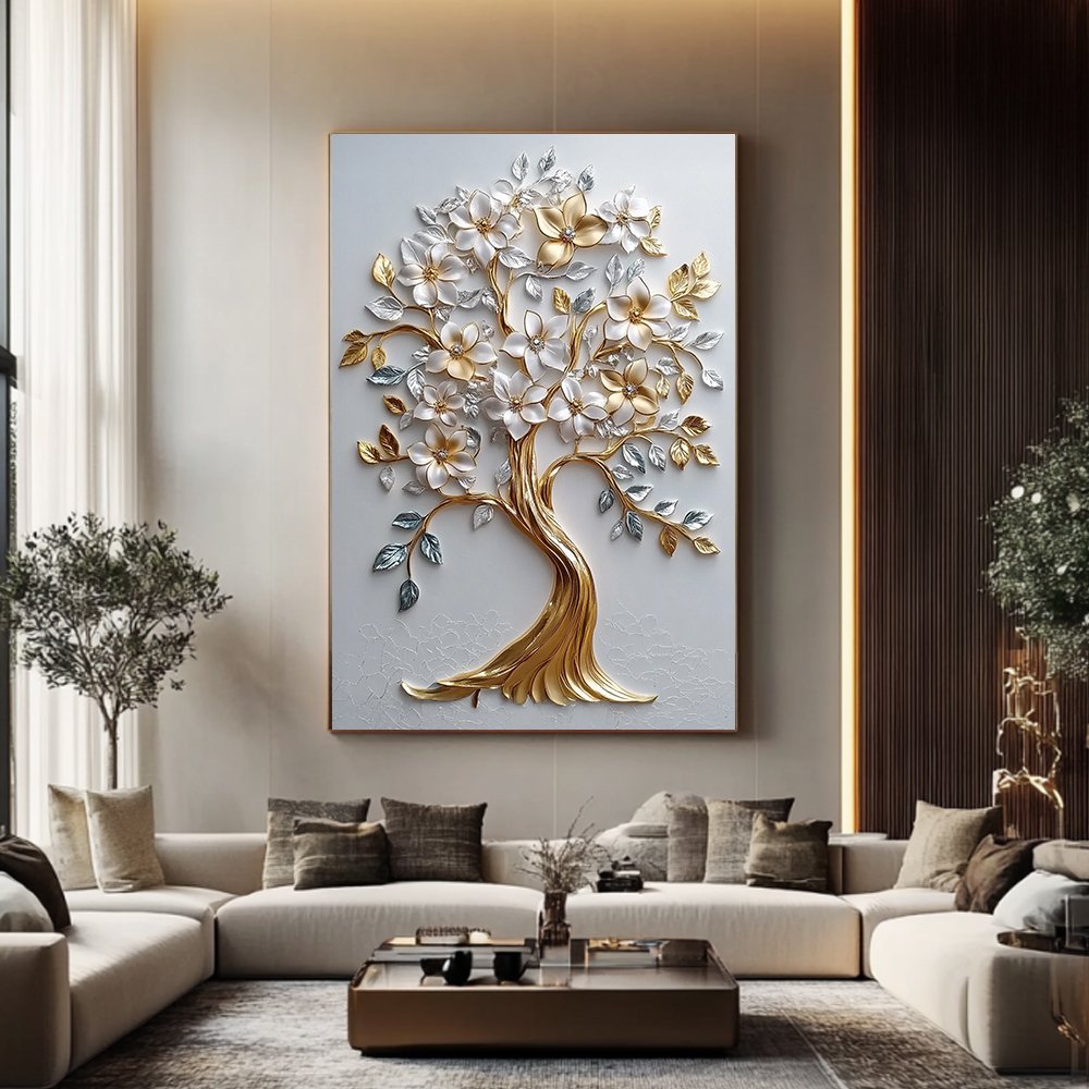 Quadro Arvore Elegância E Brilho