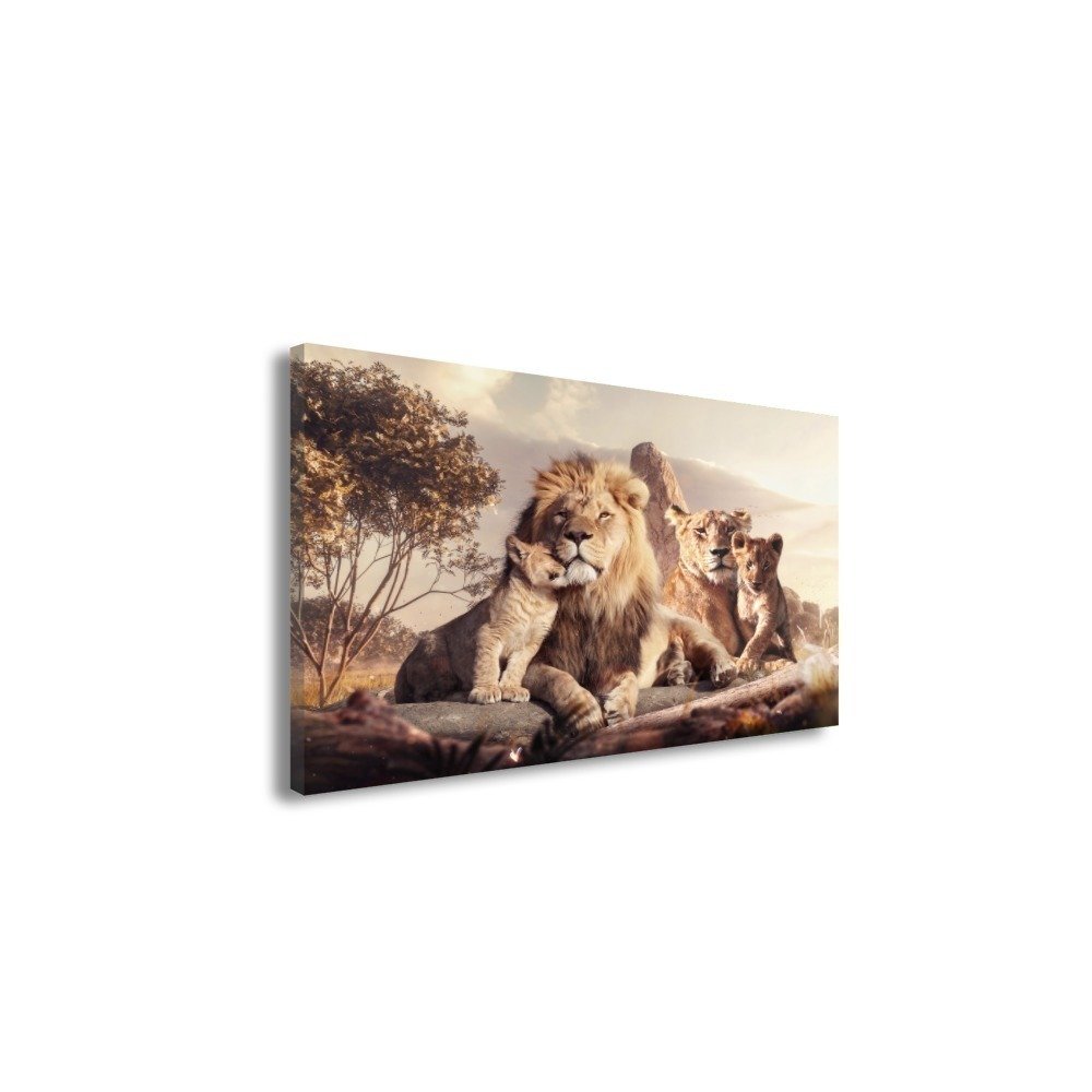 Quadro Familia De Leão Horizontal