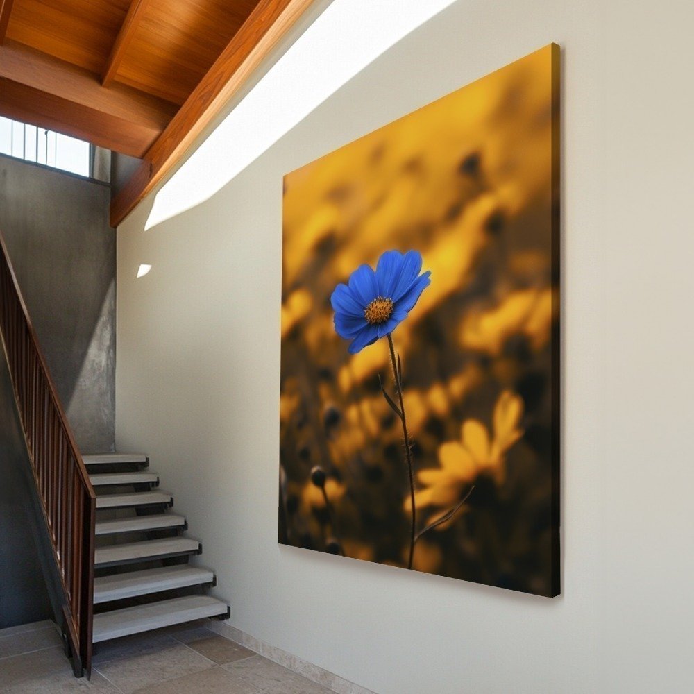 Quadro Flor Azul