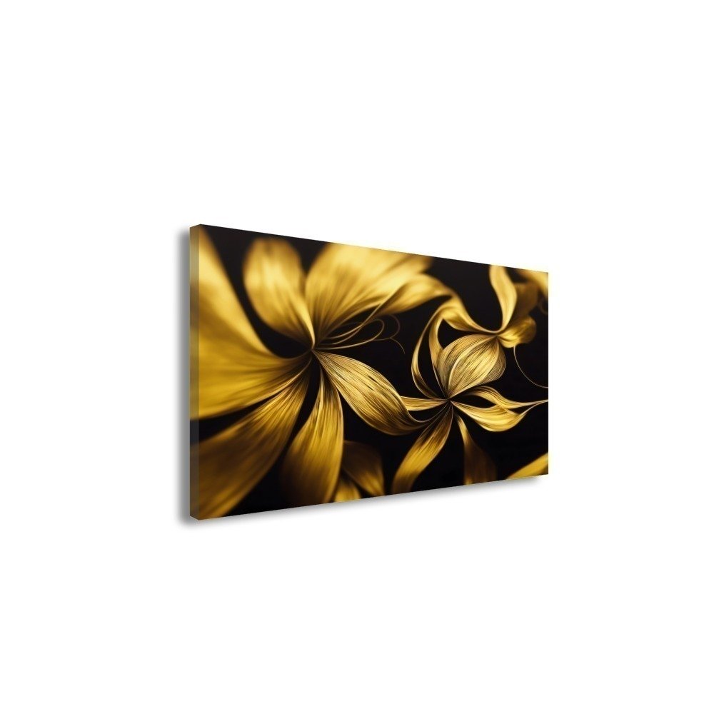Quadro Floral Dourado