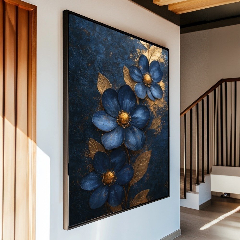 Quadro Flores Azuis