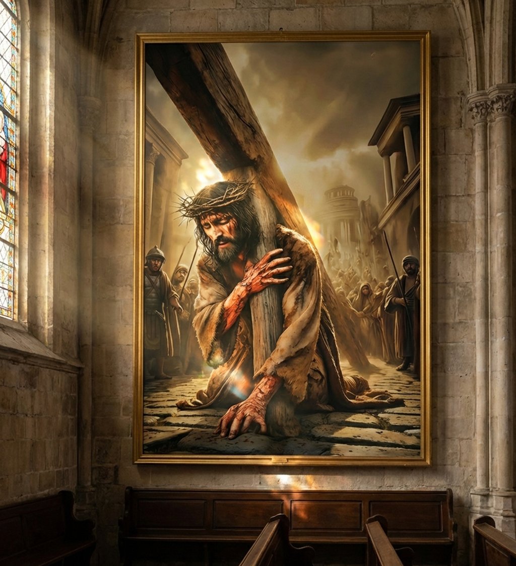 Quadro Jesus na Via Dolorosa