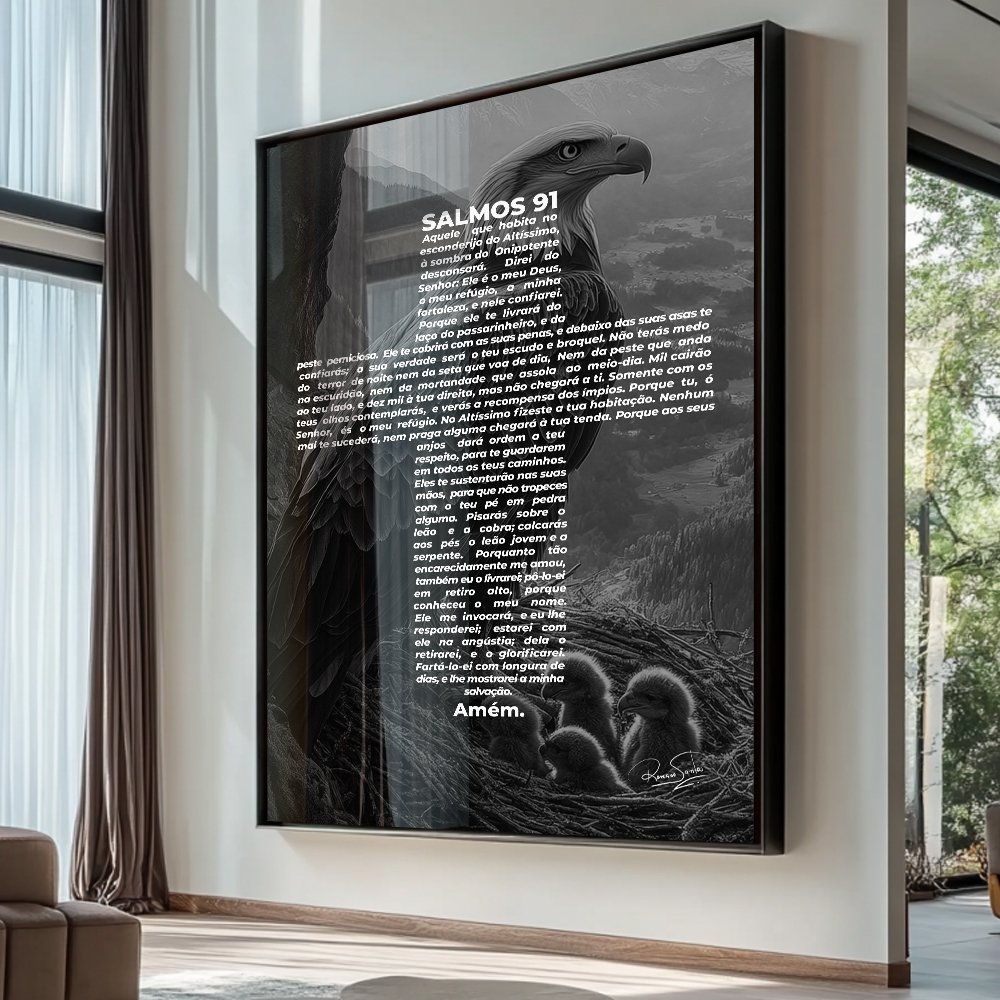 Quadro Salmos 91 Debaixo Das Tuas Asas