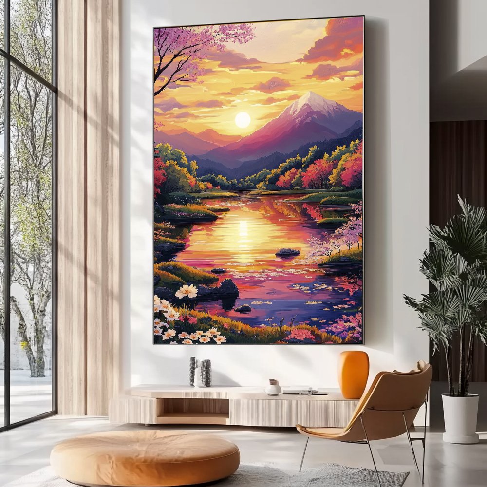 Quadro Vibrant Vista Para O Lago